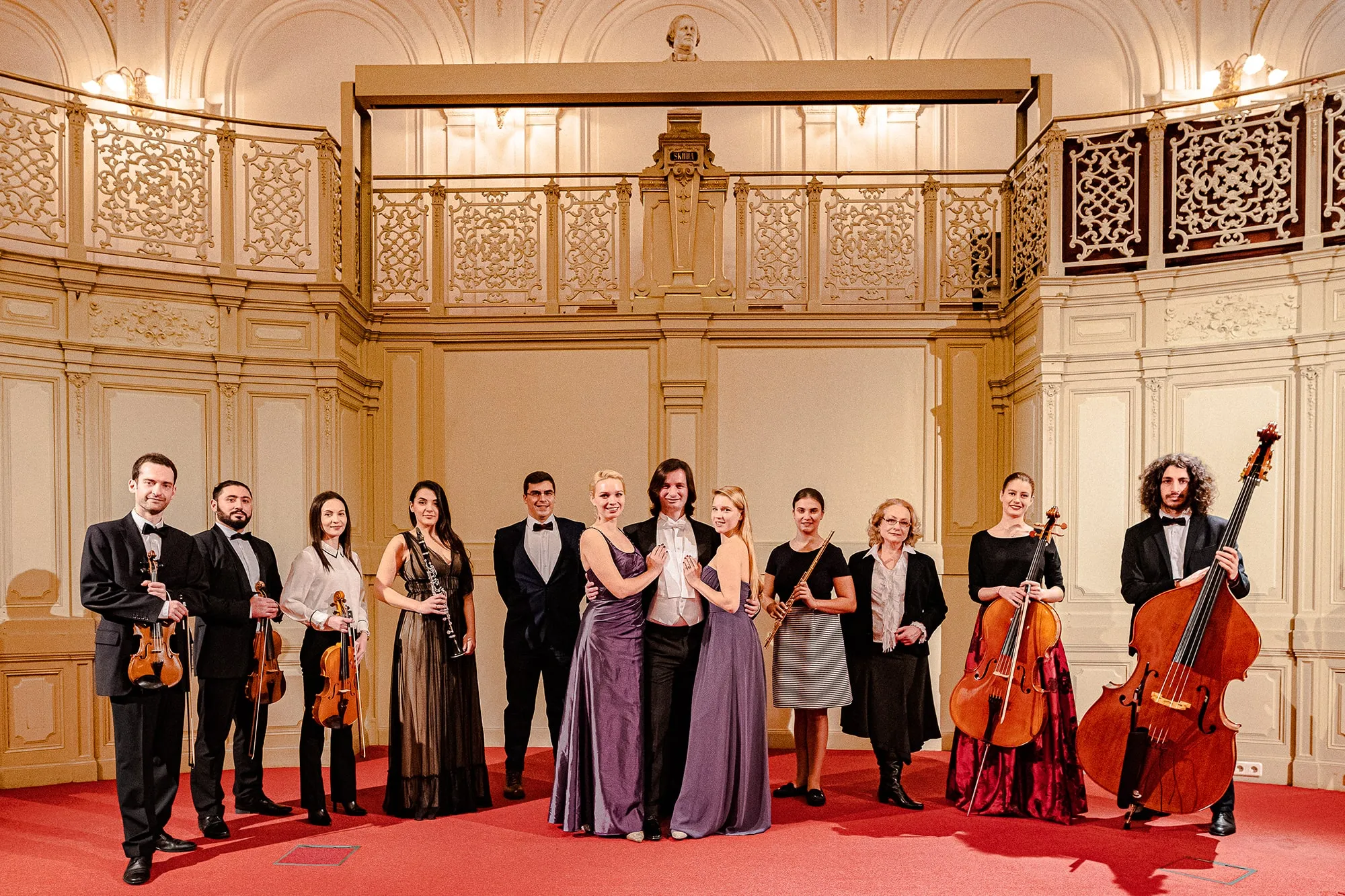 Musicians of the Wiener Kaiser Orchester on stage